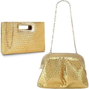 2Pcs Purses for Women, Woven Texture Design PU Leather Women's Handbags with Chain, Modern Black Evening Bag for Wedding, Party and Everyday Use - 1 of 4