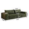 VASIP 63" Corduroy 2-Seater Compression Sofa,Deep Seat  Loveseat, No Assembly Required,For Living Room, Bedroom, Apartment & Office,Black - 3 of 4