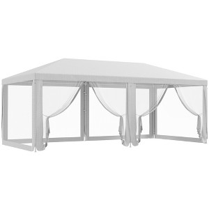 10' x 20' Party Tent, Outdoor Wedding Canopy & Gazebo with Removable Sidewalls, Shade Shelter for Events, BBQs - 1 of 4