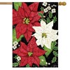 Briarwood Lane House Flag 40x28 For Outdoor Festive Poinsettias Christmas House Flag Flag For Christmas House Flag - 2 of 4