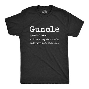 Mens Guncle Definition T Shirt Funny Best Uncle Gay are Proud of Tee For Guys - Crazy Dog Men's T Shirt - 1 of 4