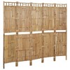 vidaXL 5-Panel Bamboo Room Divider - Folding Privacy Screen for Indoor/Outdoor Use 78.7" Width x 70.9" Height - 2 of 4