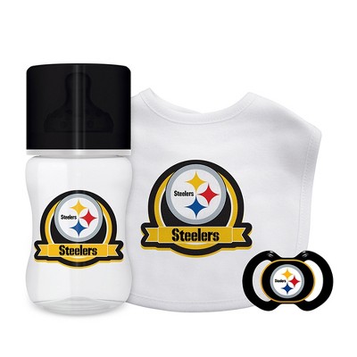 Image of Baby Fanatic Officially Licensed 3 Piece Unisex Gift Set - NFL Pittsburgh Steelers