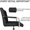 LACOO Faux Leather Office Desk Stool Swivel Chair with Armrest - 4 of 4