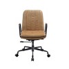 TiramisuBest Brown Leather Office Chair: 360¡ã Swivel, Adjustable Height, Wheels - 4 of 4