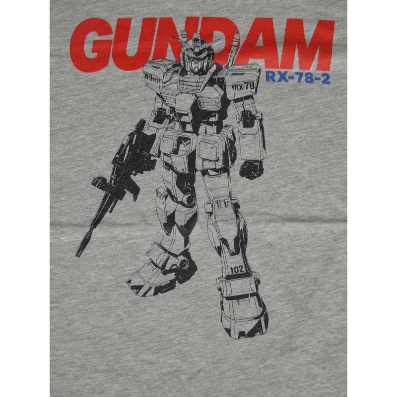 Gundam Mobile Suit Fighter RX-78-2 Men's Heather Grey T-shirt, 2 of 4
