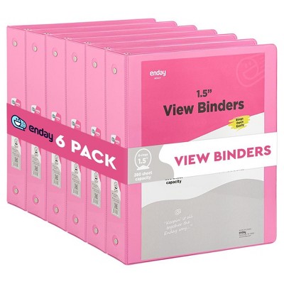 Enday 0.5-Inch 3-Ring View Binder With 2-Pockets - 6 Packs
