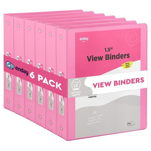 Enday 0.5-inch 3-Ring View Binder with 2-Pockets, Pink