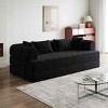 Modern Queen Size Convertible Chenille Sleeper Sofa Bed, Folding Floor Sofa Couch for Living Room, Apartment, or Bedroom – The Pop Home - 3 of 4