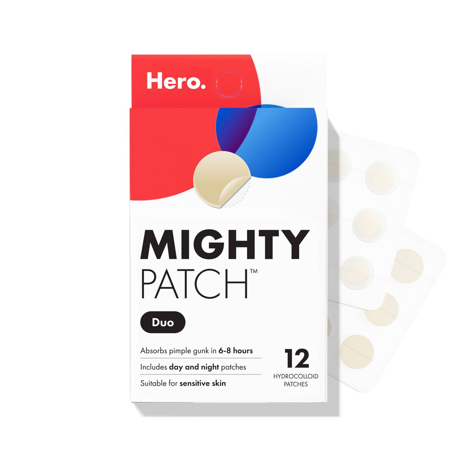 Hero Mighty Patch Duo - 12ct: Paraben-Free, Vegan, Face Treatment, Acne-Prone