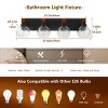BAOURE 20.08" Black Bathroom Vanity Light Fixture, Rustic Wall Sconces with Glass Shade,Vanity Lighting Fixtures Over Mirror for Living Room Hallway - 3 of 4