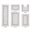 Hotel 5 PC Bath Rug 100% Premium Cotton Tufted Weave Two Tone Reversible Bathroom Rug, Super Soft Absorbent, Machine Washable Bath Mat - 2 of 4