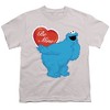 Boys' Short Sleeve Sesame Street Valentine's Day Be Mine With Cookie Monster T-Shirt Boys and Girls - 2 of 4
