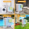 Whizmax Pool Towel Rack,Outdoor PVC Trapedozal Poolside Storage Organizer with Wheels,5 Bars,Stores Floats and Paddles,Towel Stand for Pool,Indoor - 4 of 4