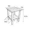 FURNIinspire Patio Seating Sets Folding Adirondack Chairs With Side Table, 3-Piece Rocking Chairs Set With Wood Texture, Blue, 30“*28”*35“ - 4 of 4