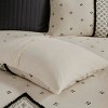 Gulches 3 Piece Cotton and Flax Linen Blend Comforter Set Natural Full/Queen - 4 of 4