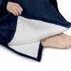 PAVILIA Wearable Blanket Hoodie Adults, Faux Shearling Cozy Oversized Hooded Sweatshirt, Warm Fleece Two Pockets - 3 of 4