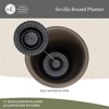 The HC Companies Sevilla Flower Planters - Outdoor & Indoor Planter - Round Self Watering Plant Pots for Herbs & More (16”, Cottage Stone, Pack of 1) - 3 of 4