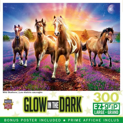 MasterPieces - Glow in the Dark - Wild Stallions 300 Puzzle - Adult