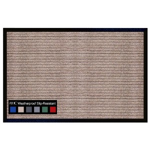 A1HC Indoor Outdoor Doormat, Non-Slip Rubber Mat for Entrance, Patio, Garage and Office - Stripe - 1 of 4