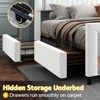 AMERLIFE Upholstered Platform LED Bed Frame with 4 Storage Drawers, Adjustable Headboard with Vertical Channel Design - 4 of 4