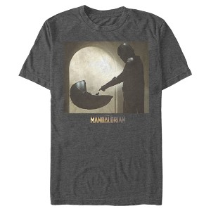 Men's Star Wars The Mandalorian The Child Bounty Silhouette T-Shirt - 1 of 4