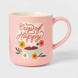 16oz Stoneware Cup of Happy Mug - Opalhouse™