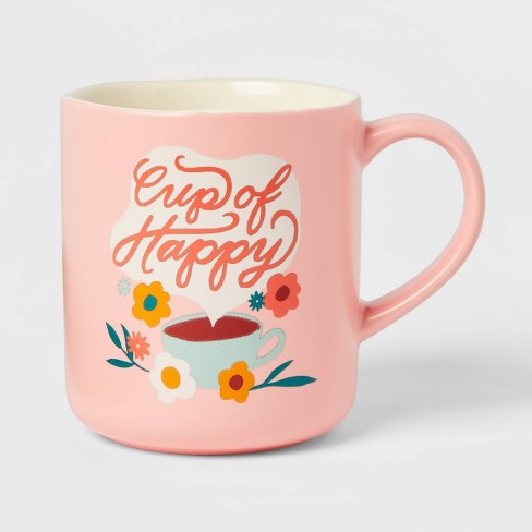 16oz Stoneware Cup of Happy Mug - Opalhouse™ - image 1 of 3