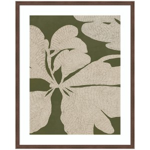 Kate and Laurel Leafy Whispers by Treechild Framed Wall Art Print, 34 x 42, Florence Medium Brown - 1 of 4