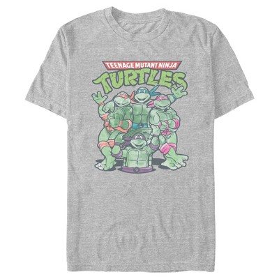 Men's Teenage Mutant Ninja Turtles Watercolor Group Shot T-shirt : Target