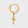 14K Gold Plated Cubic Zirconia Cross Charm Earrings - A New Day™ Gold - 2 of 3