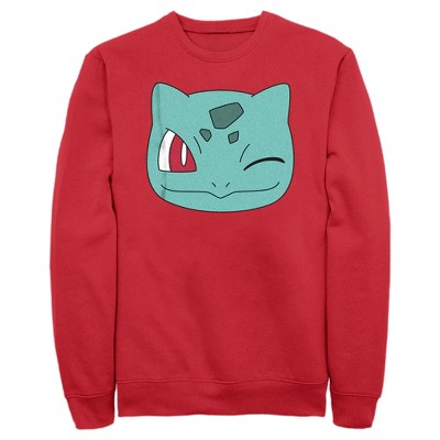 Men's Pokemon Bulbasaur Wink Face Sweatshirt