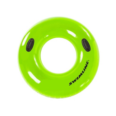 Swimline 48 Round Inflatable 1-Person Swimming Pool Inner Tube Ring Float  - Green