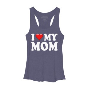 Women's Design By Humans I Love My Mom Bold Text By ArmyTee Racerback Tank Top - 1 of 2