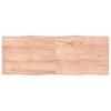 vidaXL Table Top Light Brown 63"x23.6"x(0.8"-1.6") Treated Solid Wood Live Edge - 2 of 4