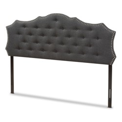 Hilda Modern and Contemporary Dark Fabric Headboard
