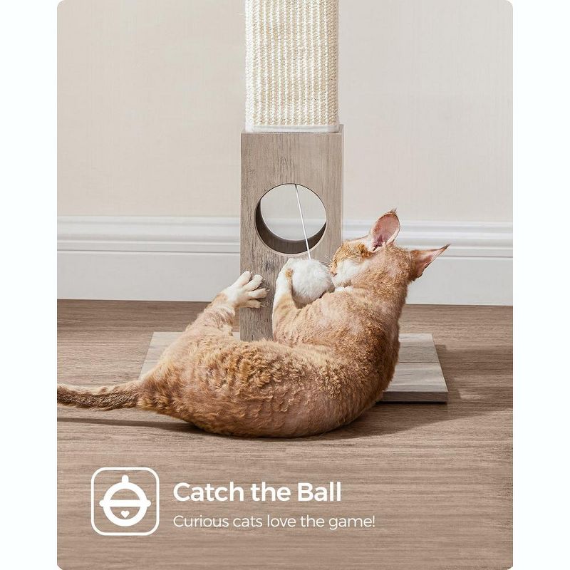 Feandrea 28.7" Cat Scratching Post Cat Scratcher for Indoor Cats Furniture Scratching, 4 of 6