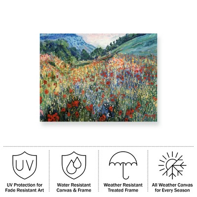 14x19 Colorful Landscape Aluminum Framed Canvas Print