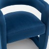 SEYNAR Modern Velvet E-Shaped Open Back Dining chair Set of 6 - 4 of 4