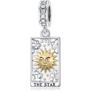 Sterling Silver Charm Set: Moon, Sunflower, Butterfly & Cat Dangle Pendants for Jewelry - 1 of 4