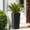 Gulches 58 Qt Black Polypropylene Matte Planter with UV Crack Resistant Features Indoor Outdoor (12x12x21 in) 2-Pack - 3 of 4