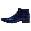 Santimon Men's Ankle Boots Patent Leather Fashion Zipper Pointed Toe Casual Boots Black - 2 of 4