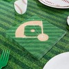 Blue Panda 100-Pack Baseball Field Party Napkins, 2-Ply Disposable Paper Napkin Party Supplies, Green 6.5" - 2 of 4