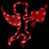 Northlight Lighted Cupid with Heart Valentine's Day Window Silhouette - 17" - Red - 2 of 4