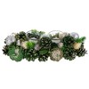 Northlight 13" Green Pinecone and Silver Glitter Ornaments Christmas Tealight Candle Holder - image 2 of 4