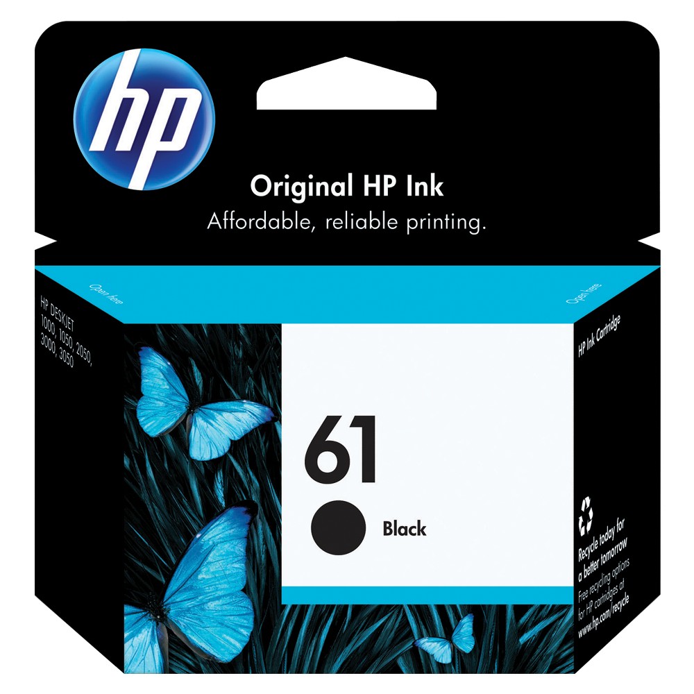 Photos - Ink & Toner Cartridge HP 61 Single Ink Cartridge - Black  (CH561WN)