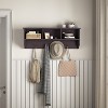 KTMBDW Length Shelf Coat Rack Wall Mount Coat Hooks with Shelf Wall-Mounted Coat Hook Rack with 4 Dual Hooks for Bathroom, Living Room - 4 of 4