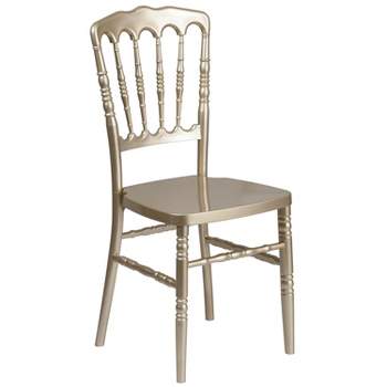 Hercules Series 900 lb. Capacity King Louis Chair with Taupe Vinyl Back and Seat and Silver Frame