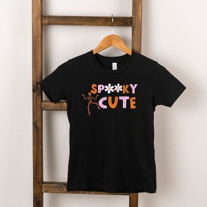 The Juniper Shop Spooky Cute Skeleton Kids Short Sleeve Tee - L - Black - 1 of 2