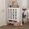 NicBex Shoe Cabinet with Movable Double-Layer Partitions and Hollow Base Moisture-Proof,Freestanding Shoe Organizer for Hallway,Entryway - 2 of 4